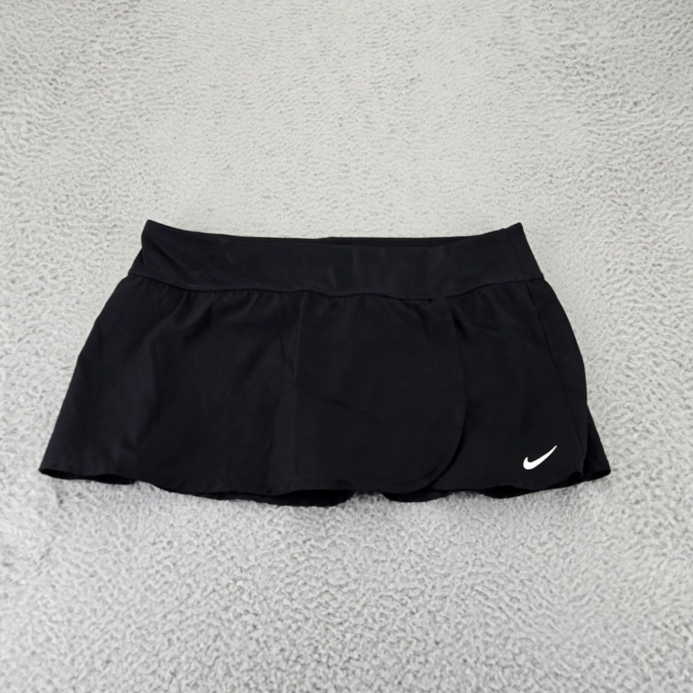 Nike Skirt Womens Large Black Lined Tennis‎ Swoosh Outdoors Pocket